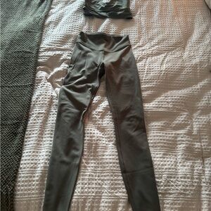 lululemon athletica Olive Sports Bra and Leggings Set
